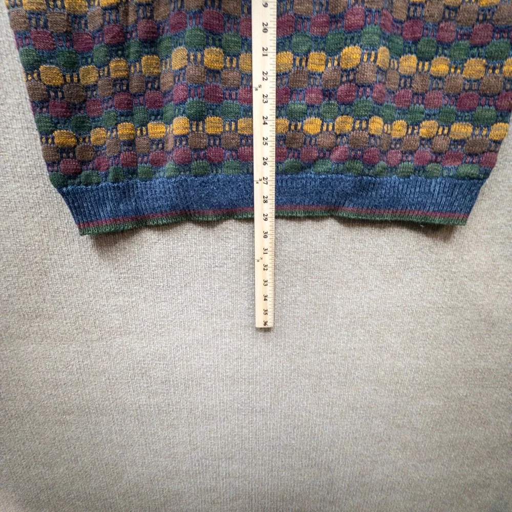 Northern Isles Mens XXL Sweater Midnight Navy Mix Geometric Knit Cotton Blend
